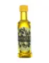 بطری شیشه‌ای روغن درمانی زیتون خالص مسعود با درب زرد و لیبل زیتون مسعود مناسب مصارف درمانی و ماساژ